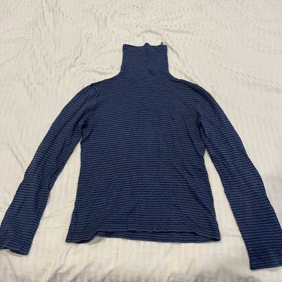 Attitude grey turtleneck with navy stripes :) - Picture 2 of 4